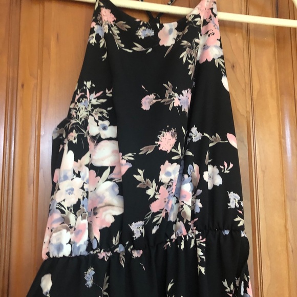Formal Hi-Lo Ruffle Floral Dress - Picture 2 of 4